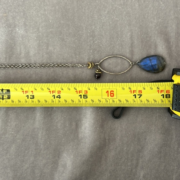 Labradorite and garnet necklace - Picture 5 of 6